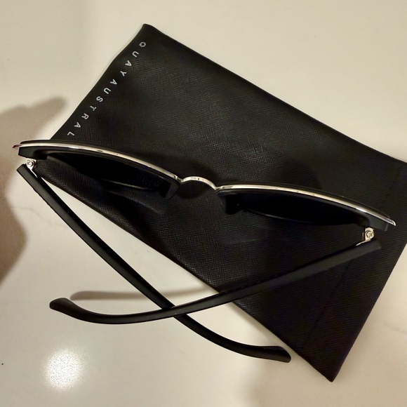 Quay Australia Sleek Black Cat-Eye Sunglasses - Picture 5 of 5